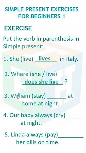 Simple Present Tense Practice | Part 1