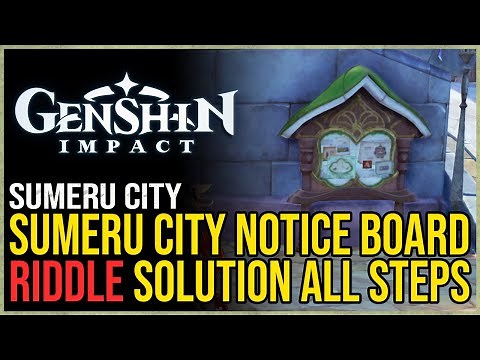 Riddle of The Notice Board Solution Genshin Impact All Steps