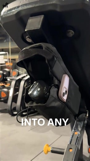 The gym bag you don’t have to carry. Bullark snaps onto the rack and stays there. #Bullark #GymInnovation #WorkoutEssentials #GymDaily