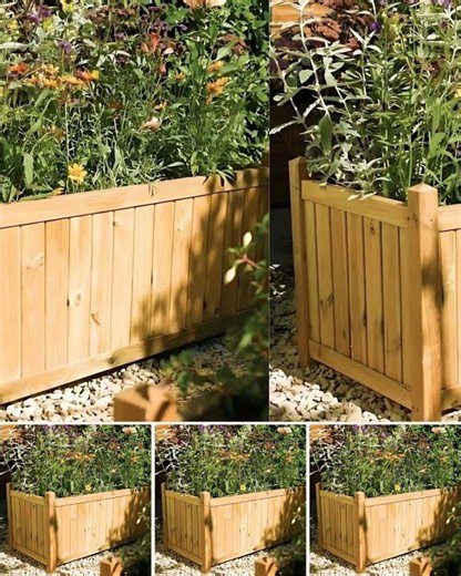 Rowlinson Rectangular Wooden Planter