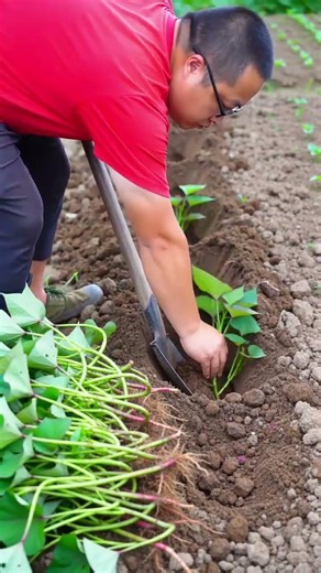 Amazing Sweet Potato Planting Technique 🌱🚜 | Smart Farming Method Every Gardener Should See