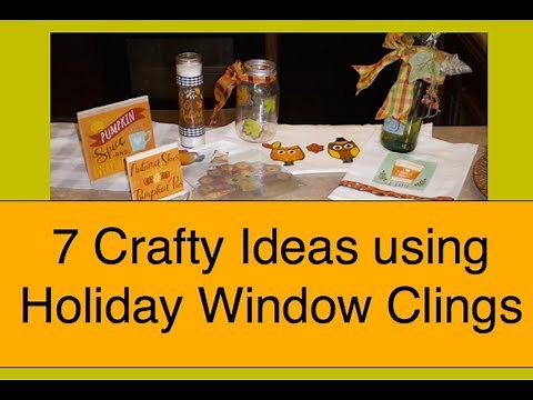 7 Crafty ideas using Holiday Window Clings