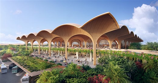 foster   partners makes strides in completing the techo international airport in cambodia