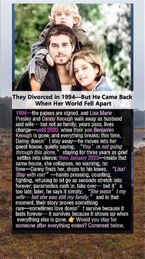 They divorced in 1974—but when her world fell apart, he came back anyway.#celebritydrama
