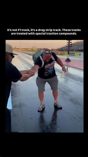 AutoXec on Instagram: "A drag strip is not just asphalt — it’s a chemically engineered traction system. Specialized resin-based compounds like VHT are applied to increase the coefficient of friction, while repeated tire passes create a rubberized surface that enables rubber-on-rubber adhesion. This transforms the launch zone into a high-grip interface where shear forces, hysteresis losses, and surface bonding work together to convert extreme engine torque into forward acceleration without wheels