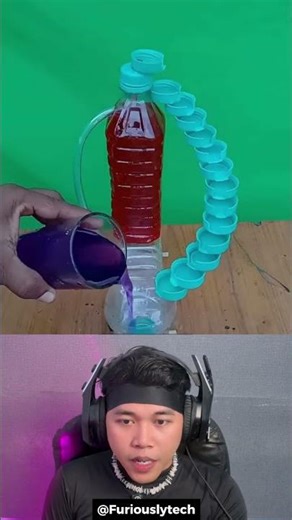 Inilah Penampakan Air Mancur Dari Botol Tanpa Energi Listrik 😱 #shorts