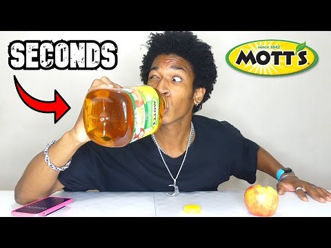 64oz Fast Apple Juice Chug In Seconds (Fastest Time)