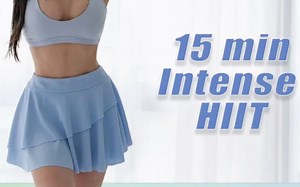 【Chloe Ting】15分钟低冲击无跳跃全身HIIT·有氧燃脂·新手友好｜2022.10.25