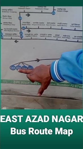 East Azad Nagar Bus Route Map | Delhi Transport Corporation