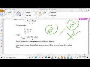 35 Numerical Differentiation (Forward, Backward & Central Difference Part 02 & Error Analysis)