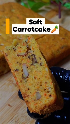 Moist Carrot Cake 🥕 + Perfect Texture = Must try 😍