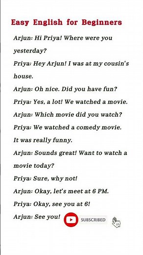 Simple Daily English Conversation Between Friends | Easy English Speaking Practice