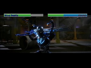Blue Beetle vs OMAC (2nd Fight)...with healthbars