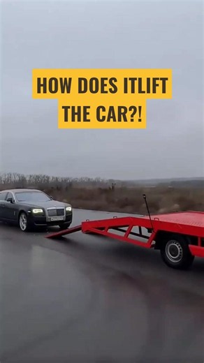 How Does a Tow Truck Lift a Car Without a Crane? 🤯 #TowTruck #CarFacts #Shorts