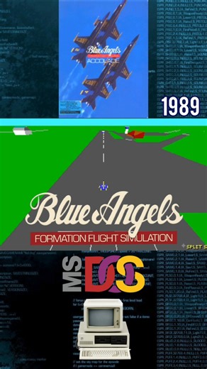 BLUE ANGELS: FORMATION FLIGHT SIMULATION #retro #games #flightsimulator #dosgames