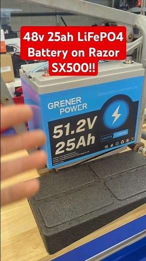 UNDER $500 Razor Build! Grener Power 48v 51.2 25ah Lifepo4 battery and Vevor Motor Kit sx mx 500 650