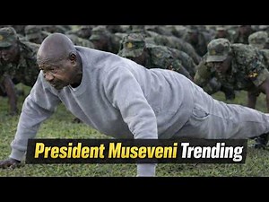 President Museveni Of Uganda Drops to the Ground — Training With His Soldiers