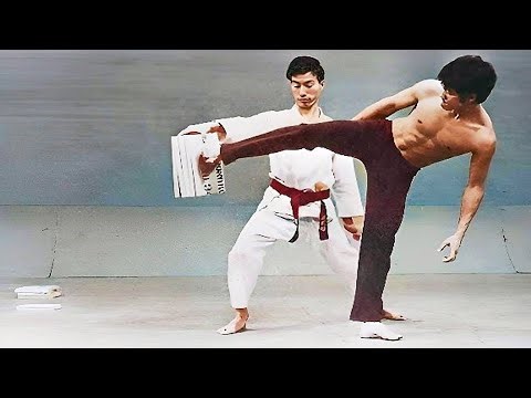 World Record Footage - Bruce Lee Destroys 5 Wooden Oak Boards With One Kick [Remastered/Colorized4K]