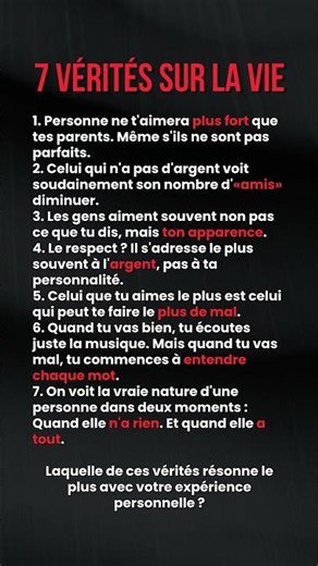 🌑 7 vérités cruelles qui vont vous changer #citations #motivation #citationsprofondes