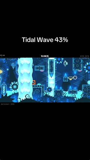 Mastering Tidal Wave at 43% in Geometry Dash