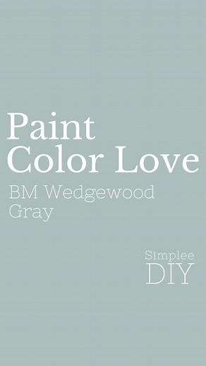 Wedgewood Gray is a calming blue-green paint color with gray undertones. This paint color works beautifully in spaces with plenty of natural light, allowing its soothing qualities to shine, but its inherent softness also makes it a good performer in artificially lit spaces, where it can create a gentle, restful atmosphere.✨Are you ready to try Wedgewood Gray in your home? ♥️ Follow Simplee DIY for more paint color and home decor inspo. #benjaminmoorespotlight #benjaminmoore #benjaminmoorepaint #