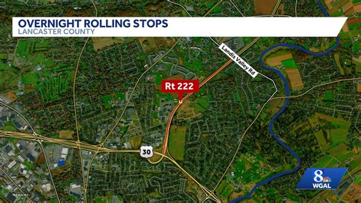 Lane restrictions and rolling stops on Route 222