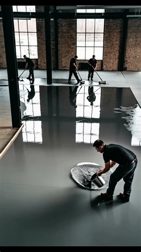 Modern Loft Epoxy Transformation — Industrial Graphite Finish🔥🔥🔥