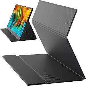 HotYeah 16.1'' 2-in-1 Magnetic Stand Sleeve for Portable Laptop Monitor, Black, P161A10D-Stand