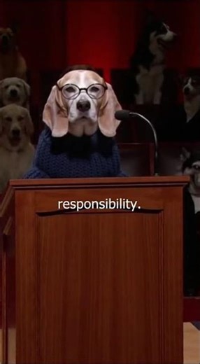 Dog Professor at the Podium