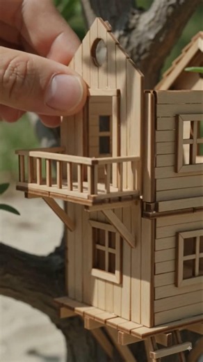 Building a Mini Tree House from Scratch 🌳 | Amazing DIY Miniature Tree House