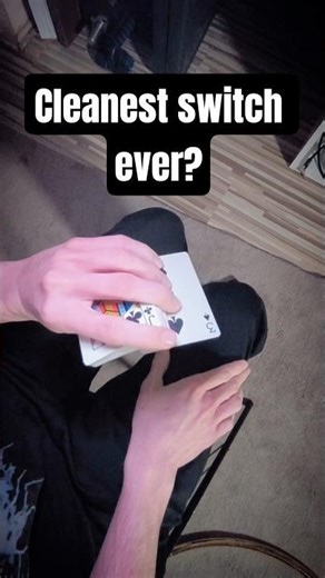 Is this the cleanest card switch ever? #cheating #cardistry #magic #wow #satisfying