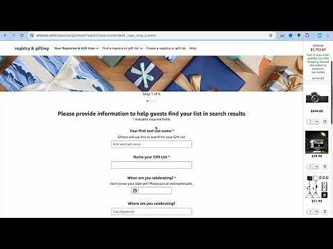 HOW TO MAKE GIFT REGISTRY ON AMAZON