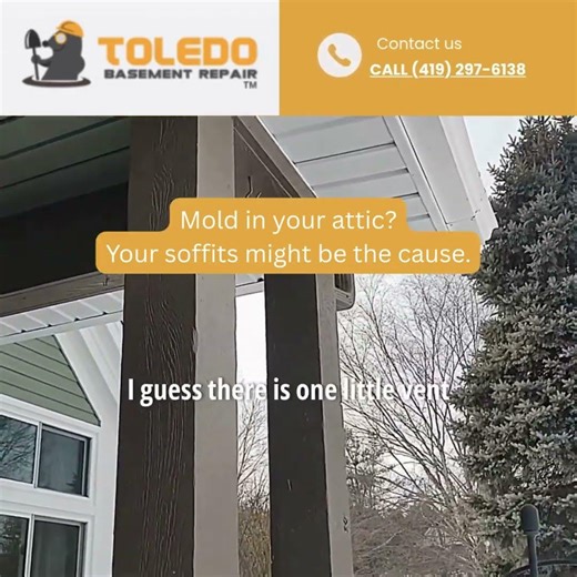 Soffit Ventilation Inspection - Toledo Basement Repair