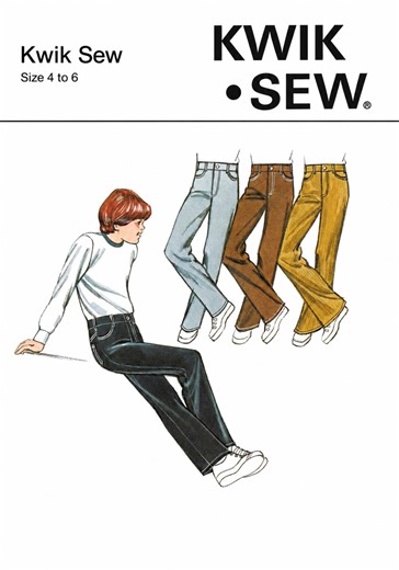 Kwik Sew 412 Boys Jeans Sewing Pattern Flared Straight Narrow Leg Size 4–10 Waist 56–62 Cm (22–24.5 In) UNCUT - Etsy Finland