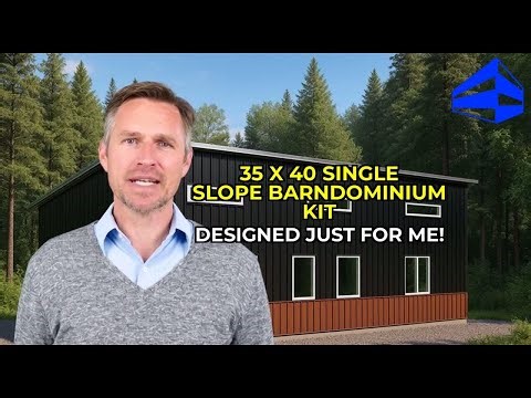 Discover Your Dream Home: Custom 35x40 Single-Slope Barndominium Kit!