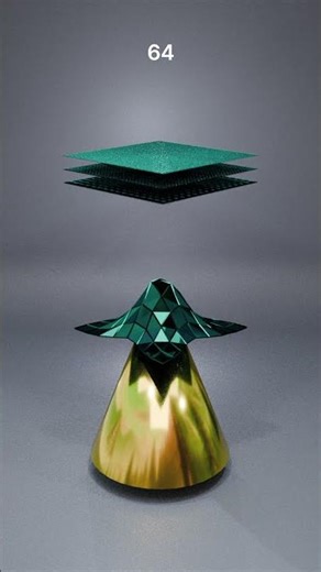 1,000,000 Cloth Simulation | Gold Cone