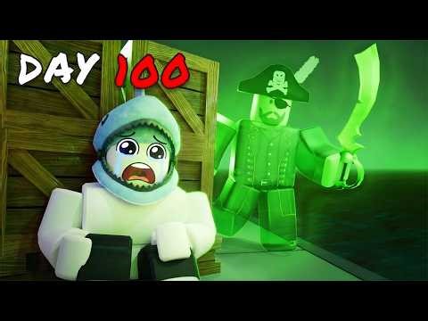 [로블록스] 유령과 괴물이 있는 바다에서 100일 버티기… 살아남을 수 있을까? (100 Days At Sea) - 민또 경또 -