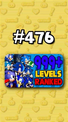 Number 476 - Ranking ALL 999+ Sonic Levels from Worst to Best #sonicthehedgehog