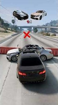 Mercedes S class VS BMW M5 #beamngdrive #shorts