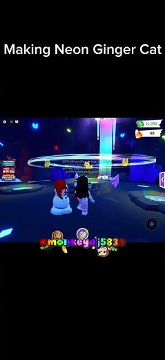 Making Neon Ginger Cat In Adopt Me! #roblox #game #pets #neon #cat #adoptme #ginger