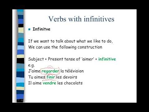 ilearn french - Verbs with infinitives