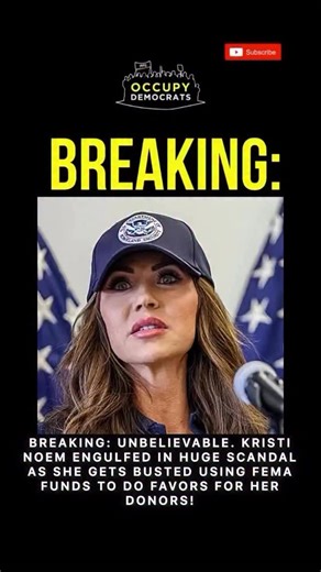 🚨BREAKING: UNBELIEVABLE. Trump’s FEMA chief Kristi Noem just got caught funneling disaster relief money to her donors while Americans DROWNED. 💰 ProPublica reports Noem fast-tracked $11 MILLION to rebuild a pier in Florida after a donor called in a favor — while first responders in Texas waited DAYS for flood relief. 135 people died. ✈️ She even flew on a government jet to Naples to wine & dine with the donor who benefited from her corruption. This is how deep Trump’s swamp goes: even emergenc