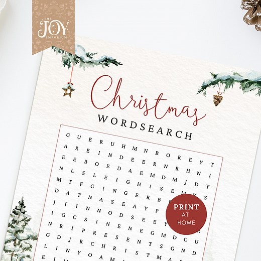 Christmas Word Search Game | Fun Holiday Activity for Kids | Printable Puzzle | Family Game Night | Easy & Hard Versions | Christmas Games - Etsy