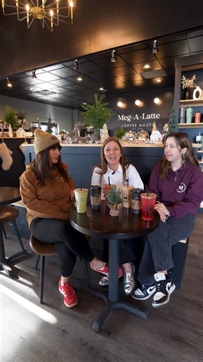 ✨ MEG’S HOLIDAY MENU TASTE-TESTING ✨❤️ Amber, Ava, and Lisa sat down to taste-test a few drinks from Meg’s Holiday Menu, and they were all quick favorites. Festive flavors, cozy sips, and the perfect lineup to get you into the season. Come try them for yourself, snap a pic, and tag us ❤️ ☕️ LATTES & MOCHAS • Candy Cane Mocha — white chocolate, cherry, peppermint • Eggnog Brûlée — vanilla bean, caramel sauce, eggnog • Gingerbread Cookie — gingerbread, cookie dough • Mistletoe Mocha — white chocol