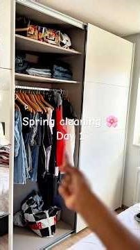 Spring cleaning my closet 🌸✨ #springcleaning #closetcleanout #cleaningmotivation #asmr #satisfying