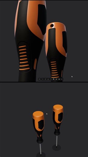 Screwdriver 3d Model Plasticity