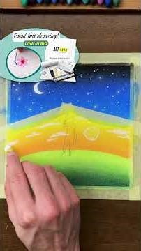 An easy technique to help your drawings shine ️🙌 #oilpastel #gradient #tape #tutorial #art #foryou