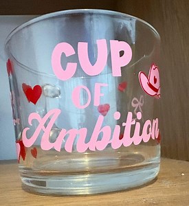 Cup of Ambition Mug | Mother's Day Gift | Pink and Red Glass Mug I Country Girl Aesthetic - Etsy
