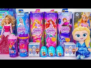Unboxing Surprise Ariel, Rapunzel, Elsa, Aurora and Anna Doll Toys |Disney Princess Spin& Reveal Toy