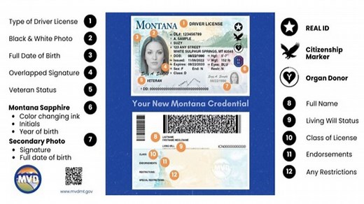 Montana unveils secure driver license design